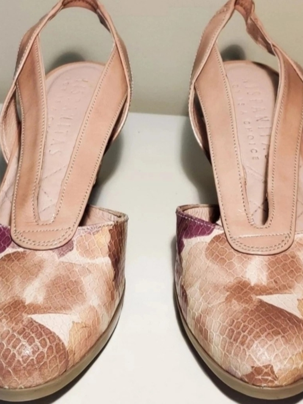 Hispanitas Womens 7.5 Joy is a Choice Cone Heels 2.75"  Made in Spain